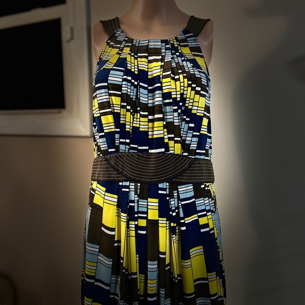 BCBG MAX AZRIA Women's Dress GEOMETRIC PATTERN Size L